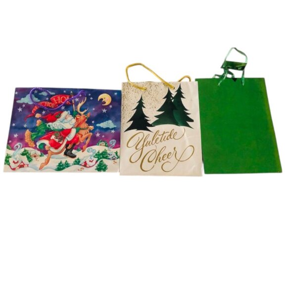 9 Decorative Holiday Gift Bags Assorted - Picture 2 of 4